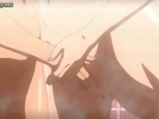 Barmfager anime lesbiske gnir og deling pikk