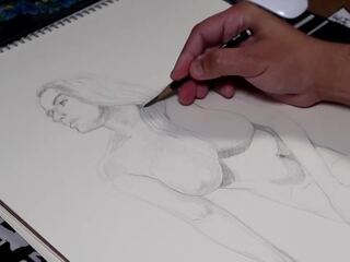 Pas mom’s nud corp drawing - pencil artă: gratis x evaluat film 08 | xhamster