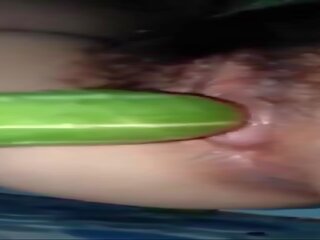 Beguiling mademoiselle Masturbating with Cucumber, HD dirty video 51