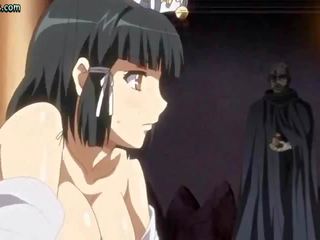 Anime üleskutse tüdruk saab kaetud sisse sperma