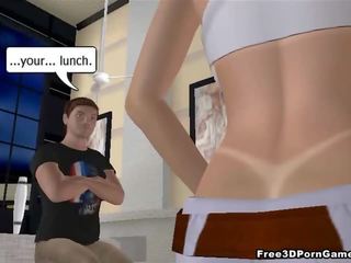 Charming 3D cartoon blonde divinity gets licked and fucked