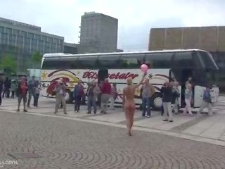 Spectacular Public Nudity With hot to trot Blonde Celine aka Evi C.