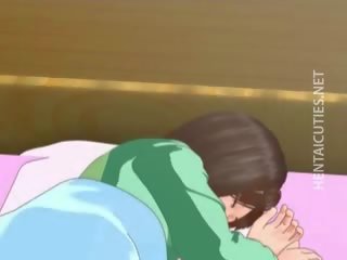 Gira 3d anime miúda ter um molhada sonho