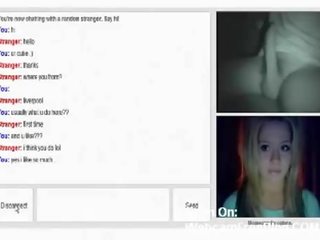 Omegle Blonde Teen Chats With Big johnson