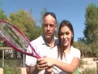 Hardcore adult video at the tenis court